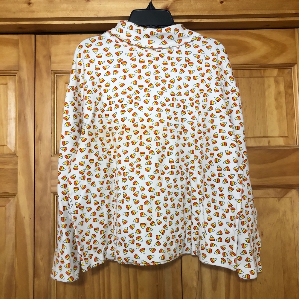 Candy corn turtleneck top